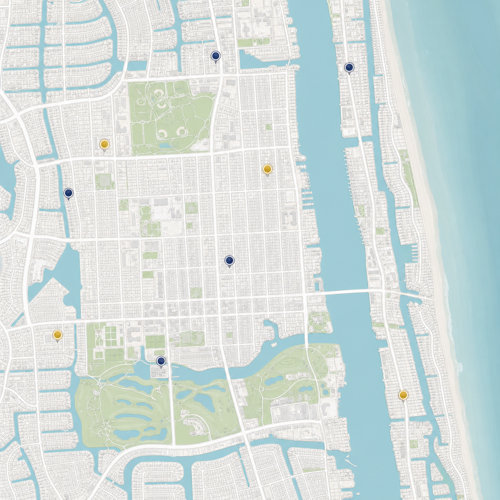Map of recent service requests across Boynton Beach